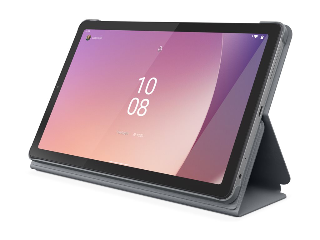 Lenovo - Flip cover for tablet - polyurethane, polycarbonate - arctic gray - for Tab M9 ZAC3, ZAC4, ZAC5, ZAC6 ZG38C04874