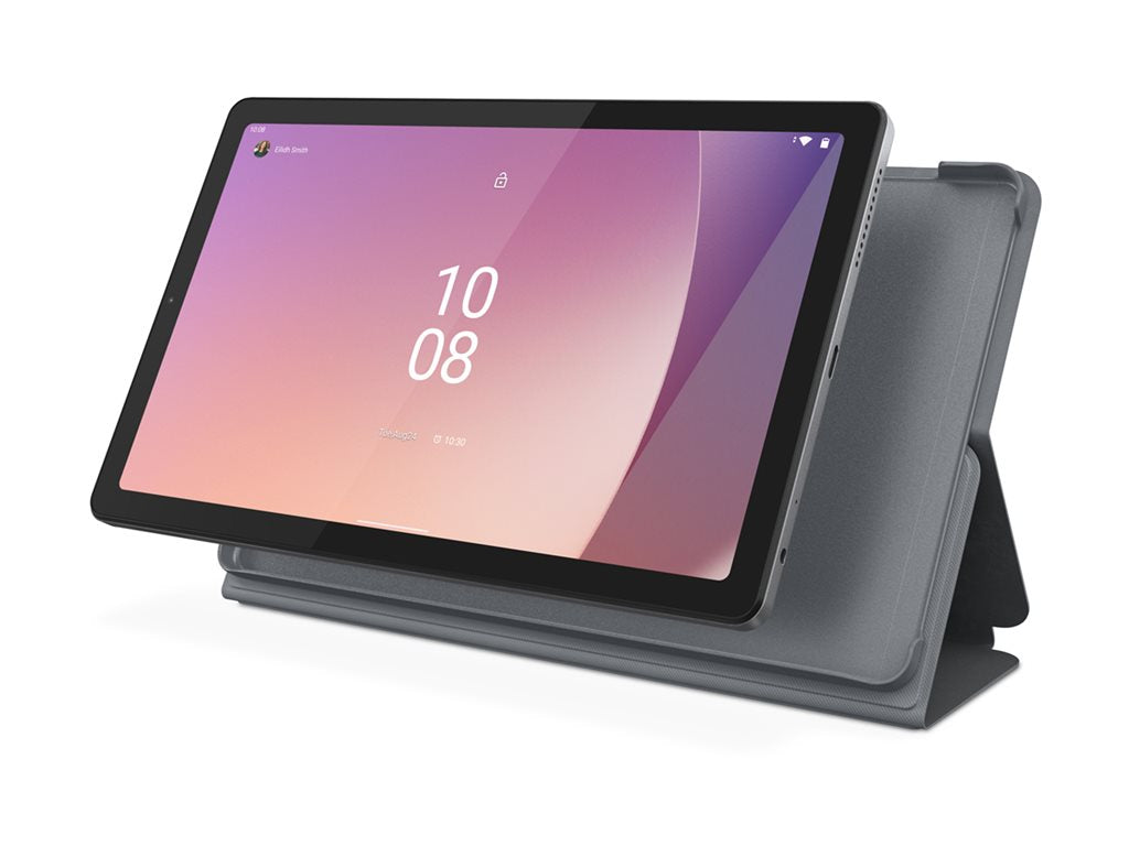 Lenovo - Flip cover for tablet - polyurethane, polycarbonate - arctic gray - for Tab M9 ZAC3, ZAC4, ZAC5, ZAC6 ZG38C04874
