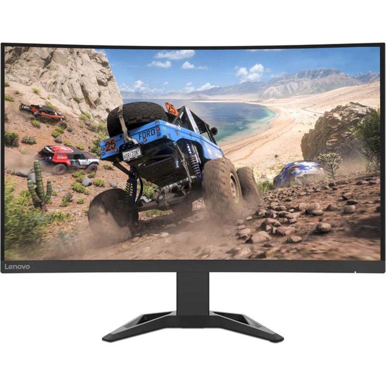 Lenovo G32qc-30 32" Class WQHD Curved Screen LED Monitor - 16:9 - Raven Black
