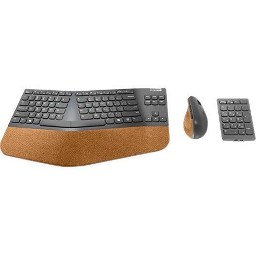 Lenovo GO Wireless Vertical Mouse (Storm Grey) - Optical - Wireless - Radio Frequency -