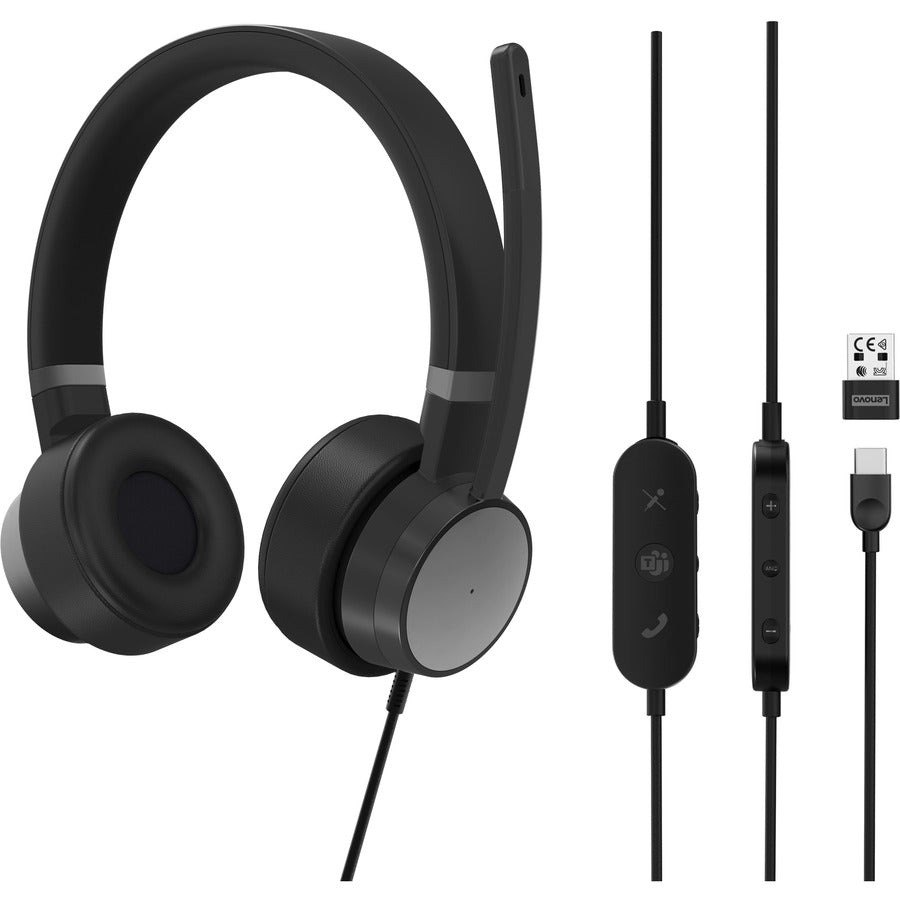 Lenovo Go Wired Anc Headset (Thunder Black)