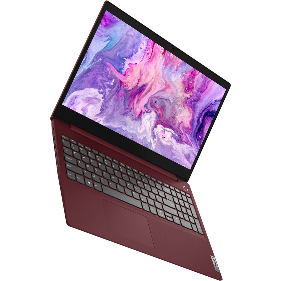 Lenovo-IMSourcing IdeaPad 3 15IIL05 81WE00L5US 15.6 Notebook - Full HD - Intel Core i5 10th Gen i5-1035G1 - 8 GB - 256 GB SSD - English Keyboard - Cherry Red"