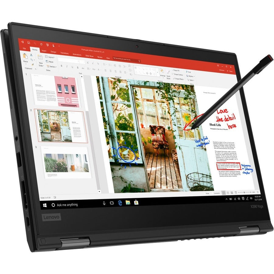 Lenovo-IMSourcing ThinkPad X390 Yoga 20NNS0TE00 13.3 Touchscreen Rugged Convertible 2 in 1 Notebook - Full HD - Intel Core i5 8th Gen i5-8365U - 8 GB - 256 GB SSD"