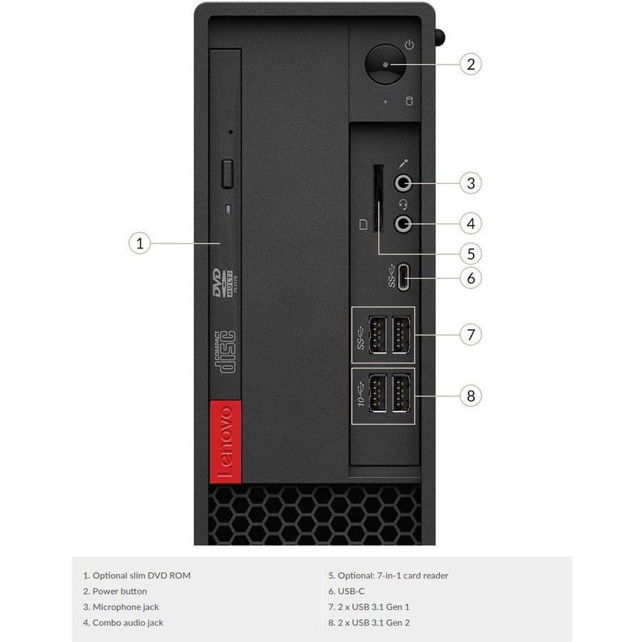 Lenovo-IMSourcing ThinkStation P330 30D2S35M00 Workstation - 1 x Intel Core i5 9th Gen i5-9500 - 8 GB - 1 TB HDD - Small Form Factor - Raven Black