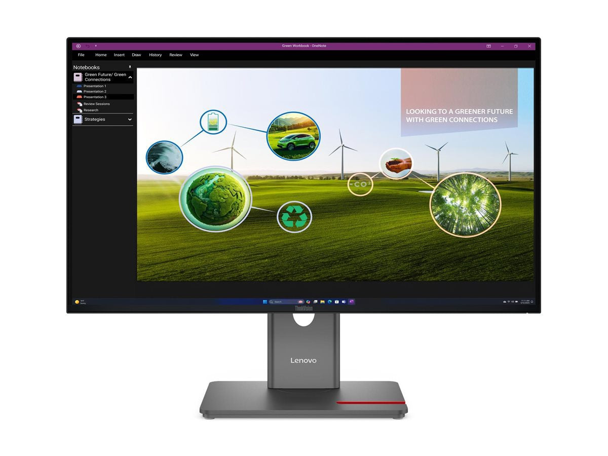 Lenovo P27Q-40 27" QHD IPS Monitor with HDR10 & LTPS Stand for Professionals