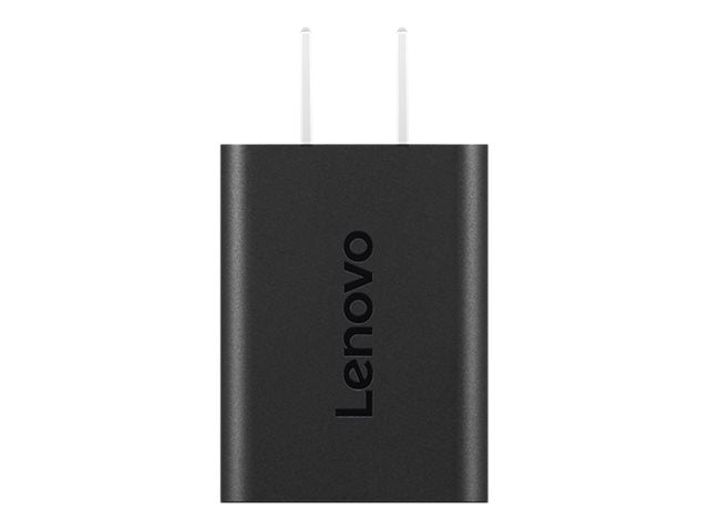 Lenovo - Power adapter - GaN - 65 Watt (24 pin USB-C) - black - United States 40AWGN65US