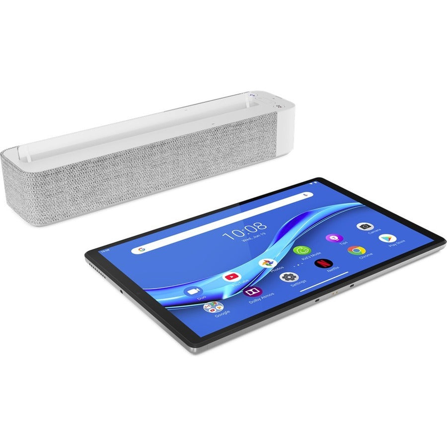 Lenovo Smart Tab M10 TB-X606FA Tablet - 10.3" WUXGA - Cortex A53 Octa-core (8 Core) 2.30 GHz Quad-core (4 Core) 1.60 GHz - 4 GB RAM - 128 GB Storage - Android 9.0 Pie - Platinum Gray