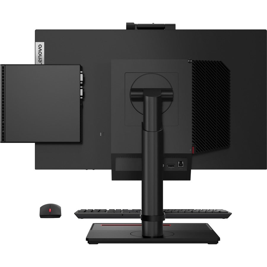 Lenovo ThinkCentre M80q 11DN0097US Desktop Computer - Intel Core i3 10th Gen i3-10100T Quad-core (4 Core) 3 GHz - 8 GB RAM DDR4 SDRAM - 128 GB M.2 PCI Express NVMe 3.0 x2 SSD - Tiny - Black