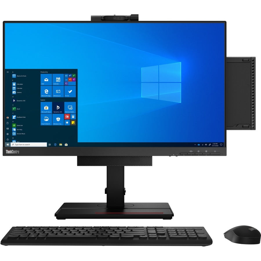 Lenovo ThinkCentre M80q 11DN0097US Desktop Computer - Intel Core i3 10th Gen i3-10100T Quad-core (4 Core) 3 GHz - 8 GB RAM DDR4 SDRAM - 128 GB M.2 PCI Express NVMe 3.0 x2 SSD - Tiny - Black