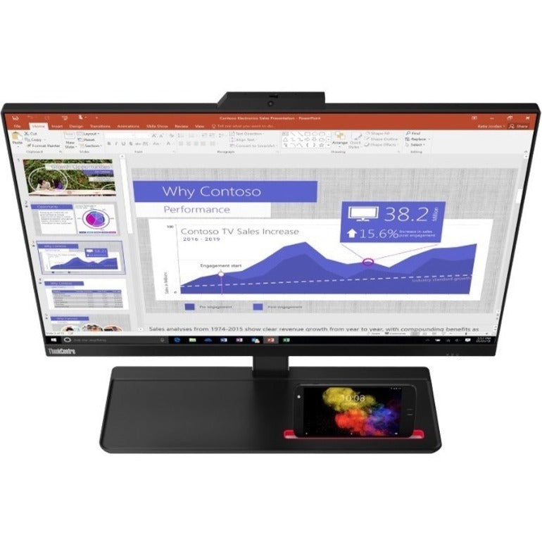 Lenovo ThinkCentre M90a 11CD009HUS All-in-One Computer - Intel Core i5 10th Gen i5-10500 - vPro Technology - 8 GB - 256 GB SSD - 23.8 Full HD - Desktop - Black"