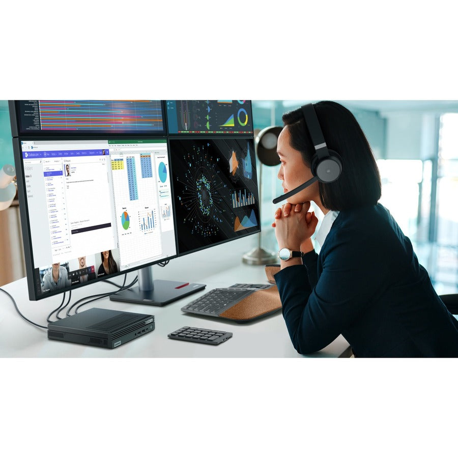 Lenovo ThinkCentre M90q Gen 3 11U5005JUS Desktop Computer - Intel Core i5 12th Gen i5-12500 - 8 GB - 256 GB SSD - Tiny - Black