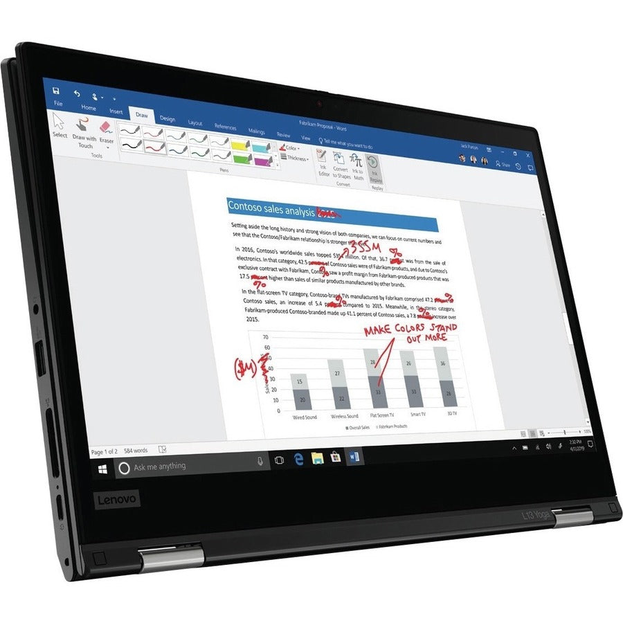 Lenovo ThinkPad L13 Yoga Gen 2 21AD0029US 13.3 Touchscreen Convertible 2 in 1 Notebook - Full HD - AMD Ryzen 7 PRO 5850U - 16 GB - 512 GB SSD - English (US) Keyboard - Glossy Black"