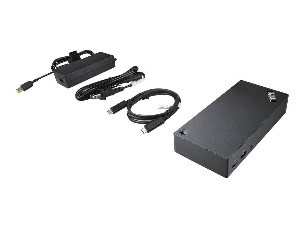 Lenovo ThinkPad USB-C Dock - Docking station - USB-C - HDMI, 2 x DP - 1GbE - 90 Watt - CRU - United States