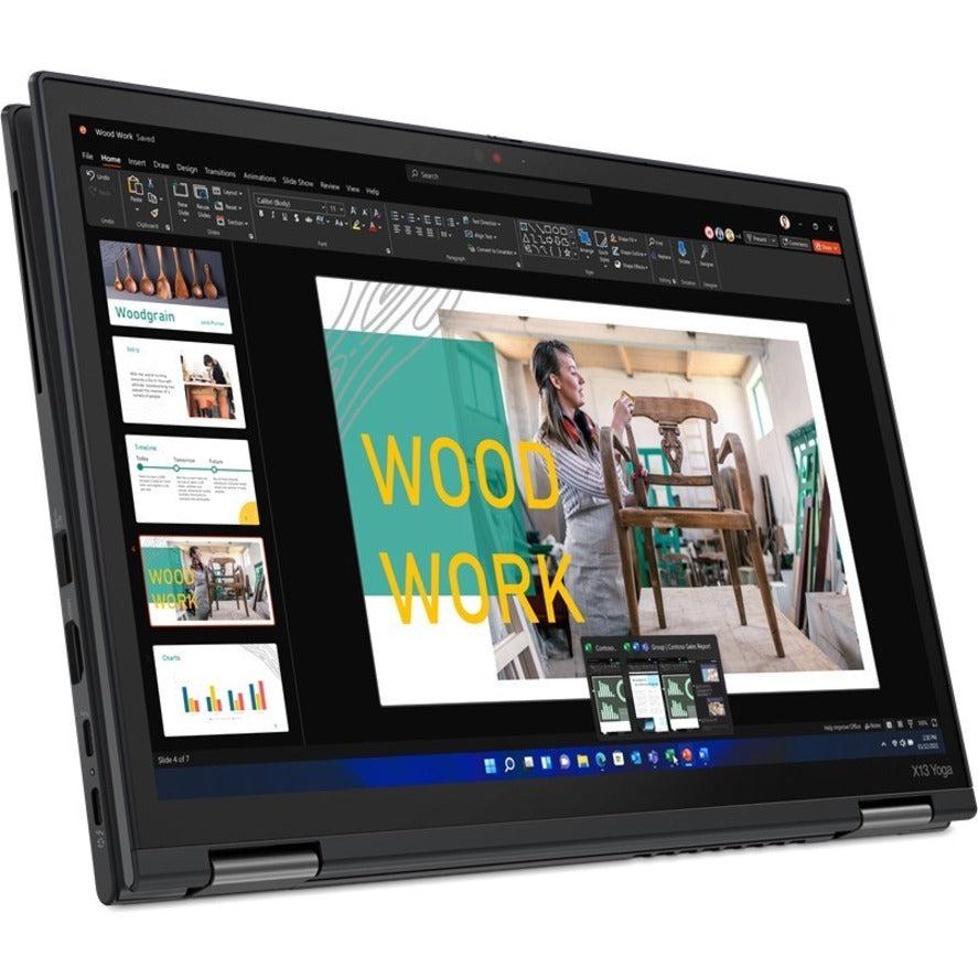 Lenovo ThinkPad X13 Yoga Gen 3 21AW002PUS 13.3 Touchscreen Convertible 2 in 1 Notebook - WUXGA - Intel Core i5 12th Gen i5-1245U - vPro Technology - 16 GB - 512 GB SSD - English Keyboard - Thunder Black"