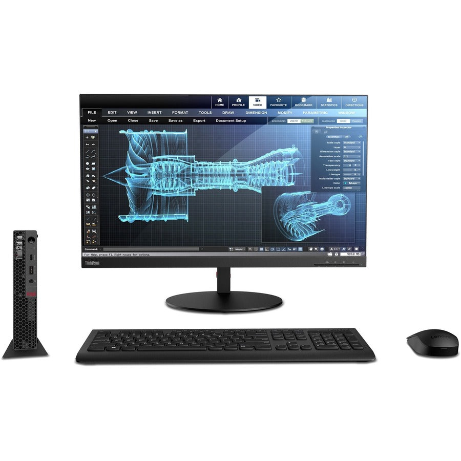 Lenovo ThinkStation P350 30EF004VUS Workstation - 1 x Intel Core i7 11th Gen i7-11700T - 32 GB - 1 TB SSD - Tiny - Black