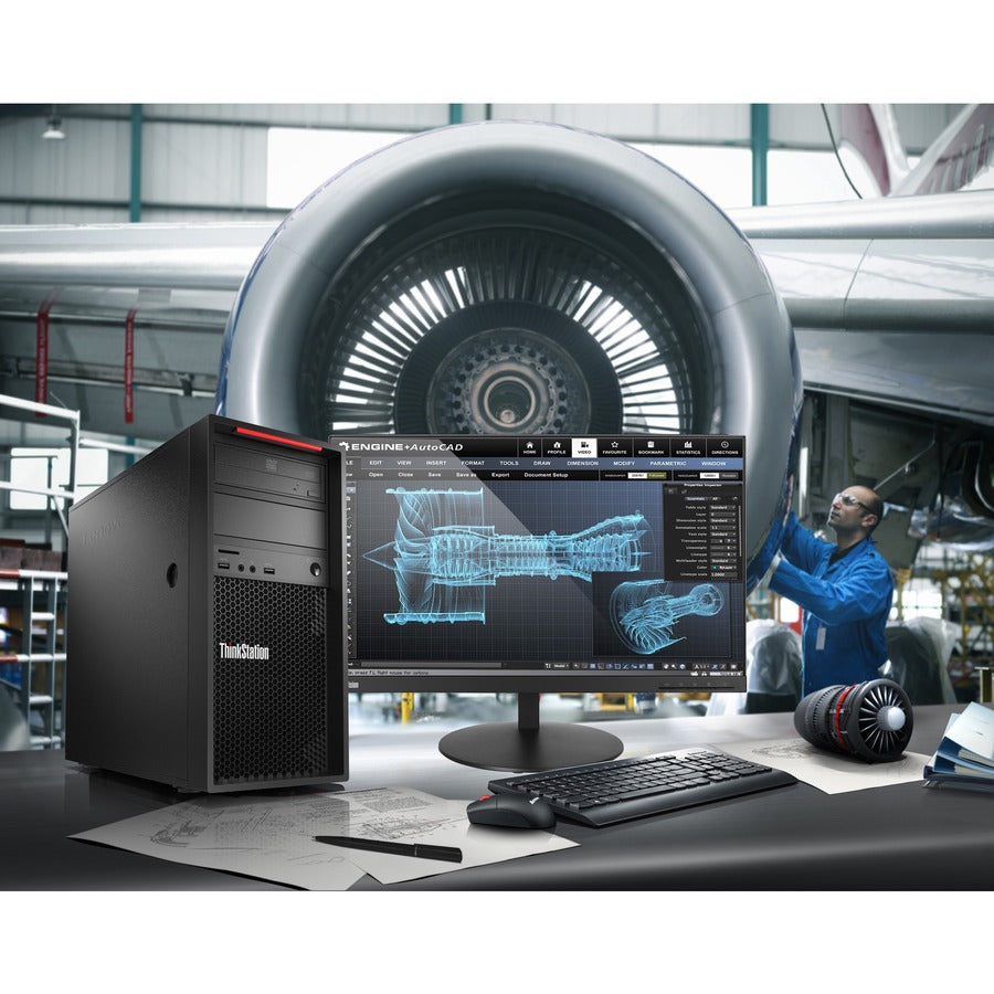 Lenovo ThinkStation P520c 30BX00FLUS Workstation - 1 x Intel Xeon W-2223 - 16 GB - 512 GB SSD - Tower