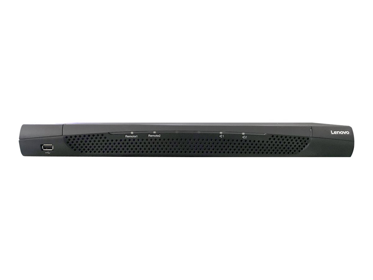 Lenovo ThinkSystem Digital 2x1x16 KVM Switch - KVM switch - CAT5 - 16 x KVM port(s) + 2 x 10/100/1000 - 1 local user - 2 IP users 1754D1T