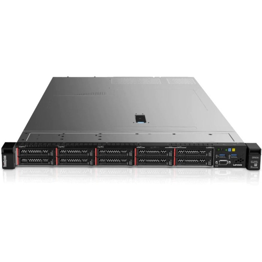 Lenovo ThinkSystem SR635 7Y99A018NA 1U Rack Server - 1 x AMD EPYC 7702P 2 GHz - 32 GB RAM - Serial ATA Controller