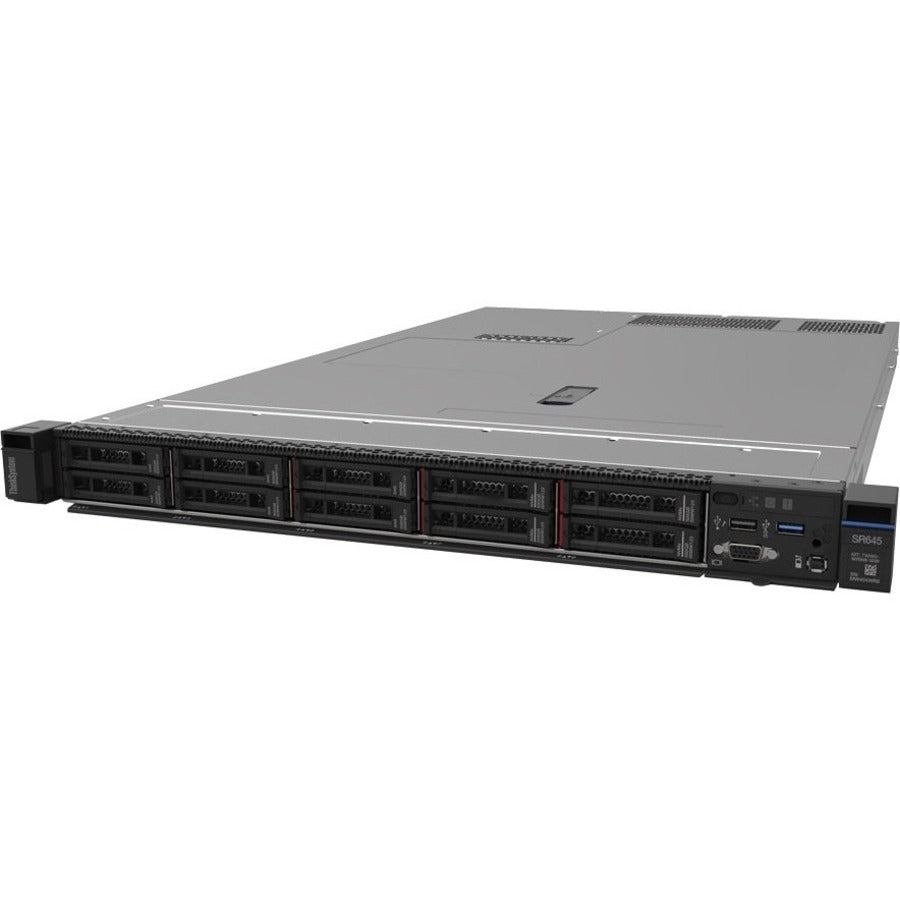 Lenovo ThinkSystem SR645 7D2XA017NA 1U Rack Server - 1 x AMD EPYC 7282 2.40 GHz - 16 GB RAM - Serial ATA/600, 12Gb/s SAS Controller