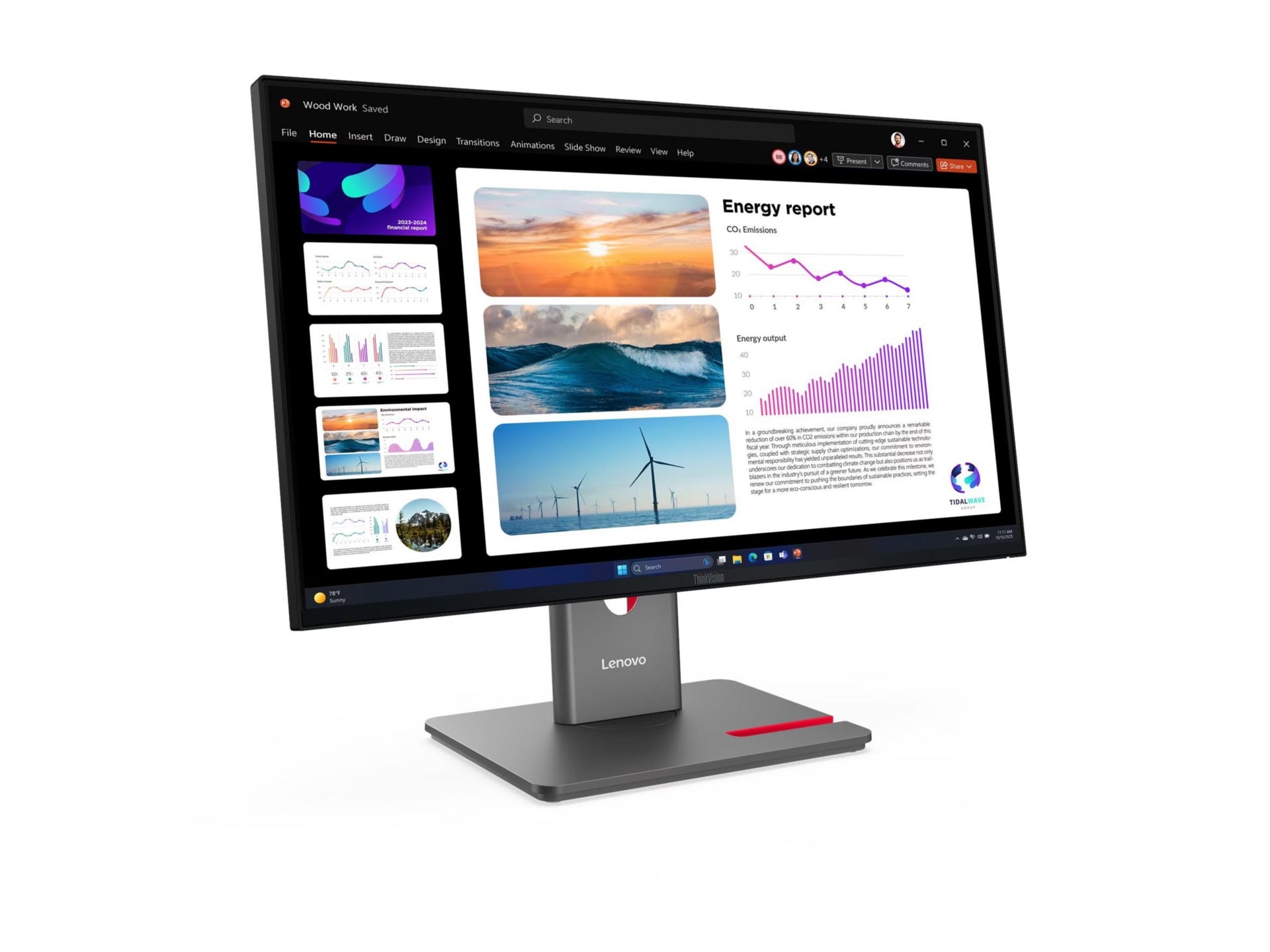 Lenovo ThinkVision P24Q-40 23.8" WQHD Monitor HDR 120Hz for Professionals