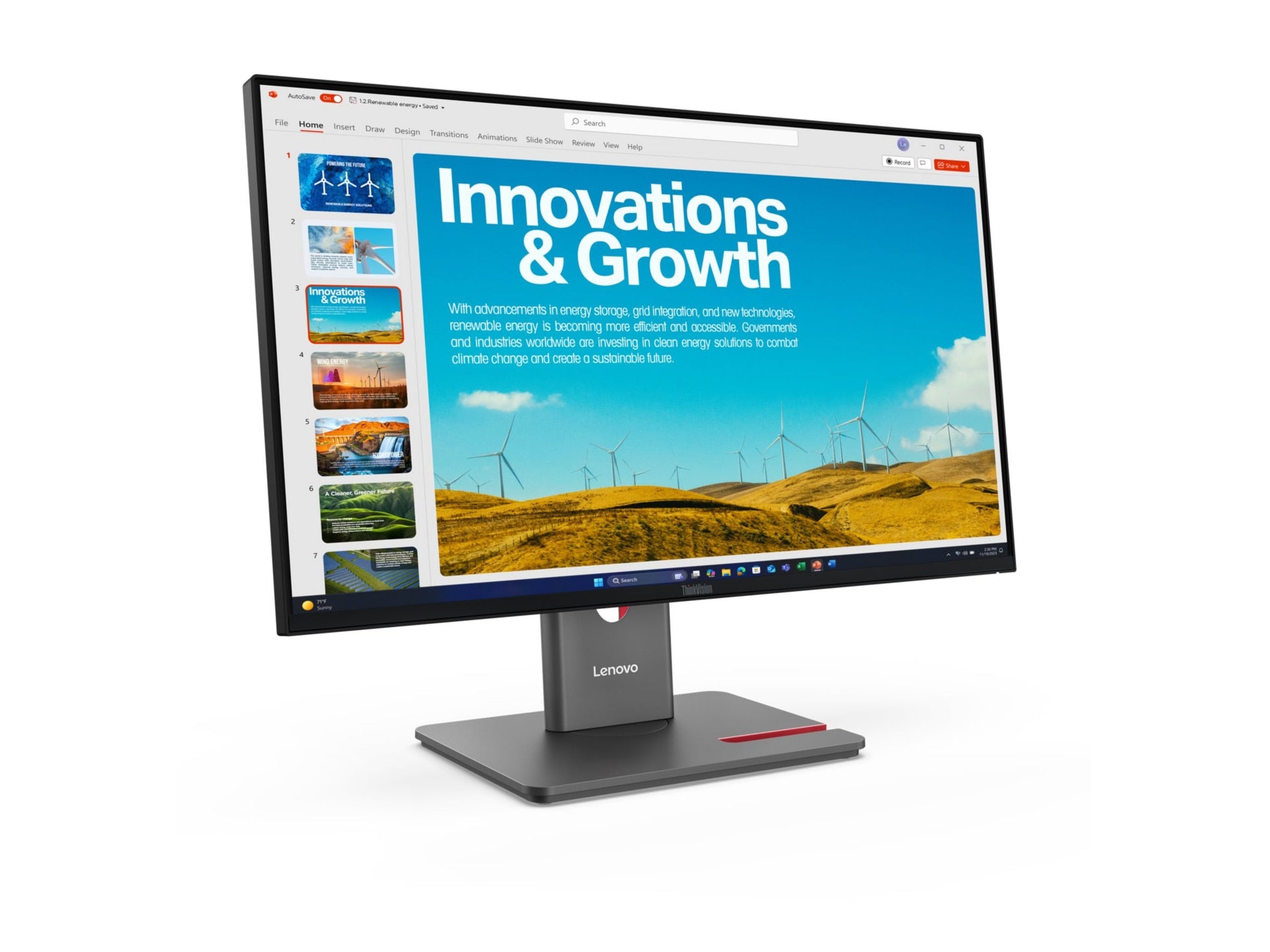 Lenovo ThinkVision P24QD-40 23.8" QHD Monitor HDR10 for Professionals