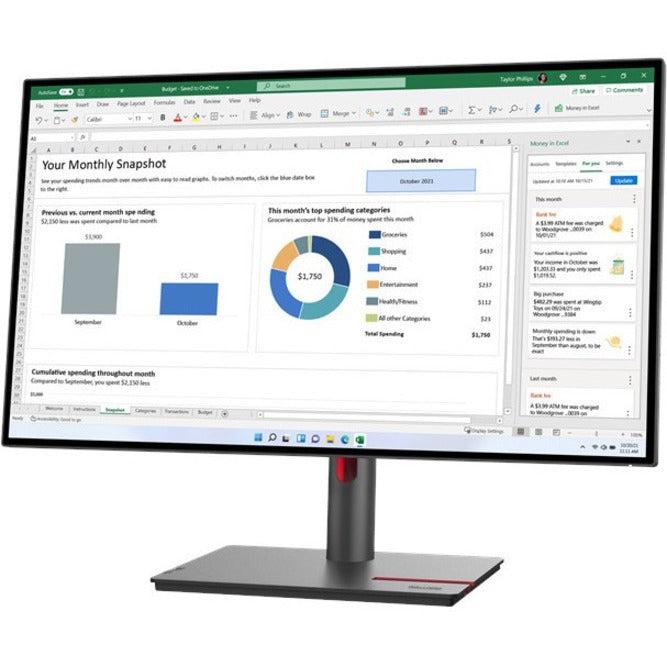 Lenovo ThinkVision P27h-30 27" WQHD WLED LCD Monitor - 16:9