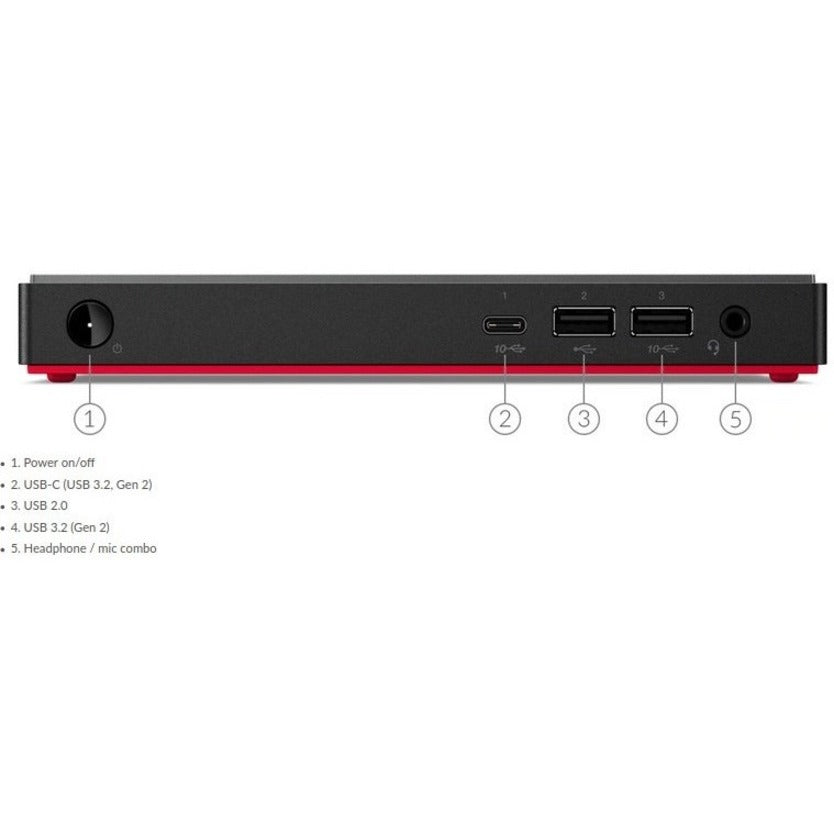 Lenovo Thinkcentre M75N Ddr4-Sdram 3300U Mini Pc Amd Ryzen™ 3 Pro 8 Gb 128 Gb Ssd Windows 10 Iot Enterprise Black, Grey, Red