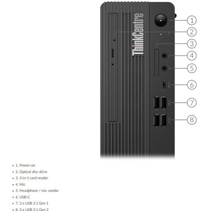Lenovo Thinkcentre M80S Ddr4-Sdram I7-10700 Sff Intel® Core™ I7 16 Gb 512 Gb Ssd Windows 10 Pro Pc Black