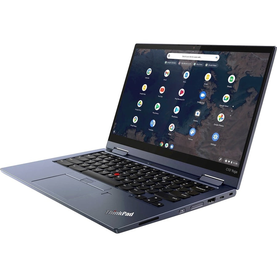 Lenovo Thinkpad C13 Yoga Chromebook 33.8 Cm (13.3") Touchscreen Full Hd Amd Ryzen™ 5 8 Gb Ddr4-Sdram 256 Gb Ssd Wi-Fi 5 (802.11Ac) Chrome Os Blue 20Ux001Qus