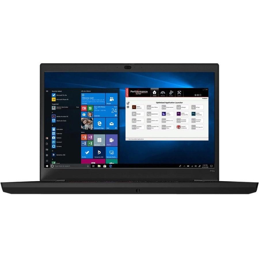 Lenovo Thinkpad P15V Mobile Workstation 39.6 Cm (15.6") Full Hd Intel® Core™ I7 32 Gb Ddr4-Sdram 1000 Gb Ssd Nvidia® Quadro® P620 Wi-Fi 6 (802.11Ax) Windows 10 Pro Black