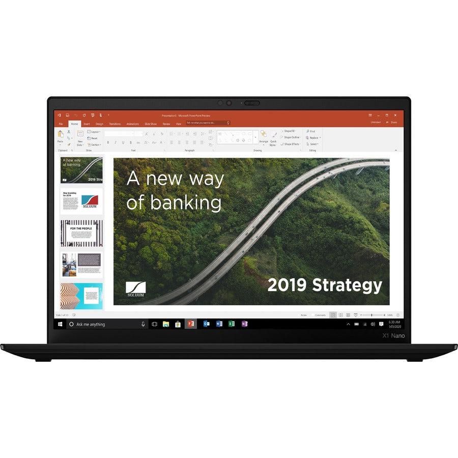 Lenovo Thinkpad X1 Nano Notebook 33 Cm (13") 2K Ultra Hd Intel® Core™ I7 16 Gb Lpddr4X-Sdram 256 Gb Ssd Wi-Fi 6 (802.11Ax) Windows 10 Pro Black