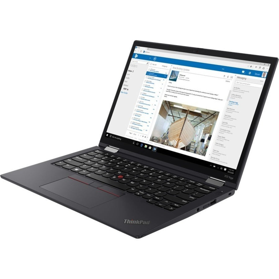 Lenovo Thinkpad X13 Yoga Hybrid (2-In-1) 33.8 Cm (13.3") Touchscreen Wqxga Intel® Core™ I7 16 Gb Lpddr4X-Sdram 512 Gb Ssd Wi-Fi 6 (802.11Ax) Windows 10 Pro Black 20W80035Us
