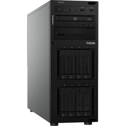 Lenovo Thinksystem St250 7Y46A01Lna 4U Tower Server - 1 X Intel Xeon E-2186G 3.80 Ghz - 16 Gb Ram - Serial Ata/600 Controller