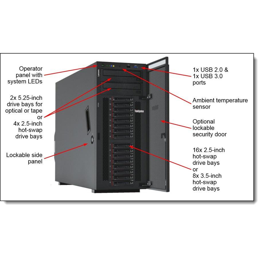 Lenovo Thinksystem St550 Server 61.44 Tb 2.3 Ghz 16 Gb Tower Intel® Xeon® Gold 750 W Ddr4-Sdram