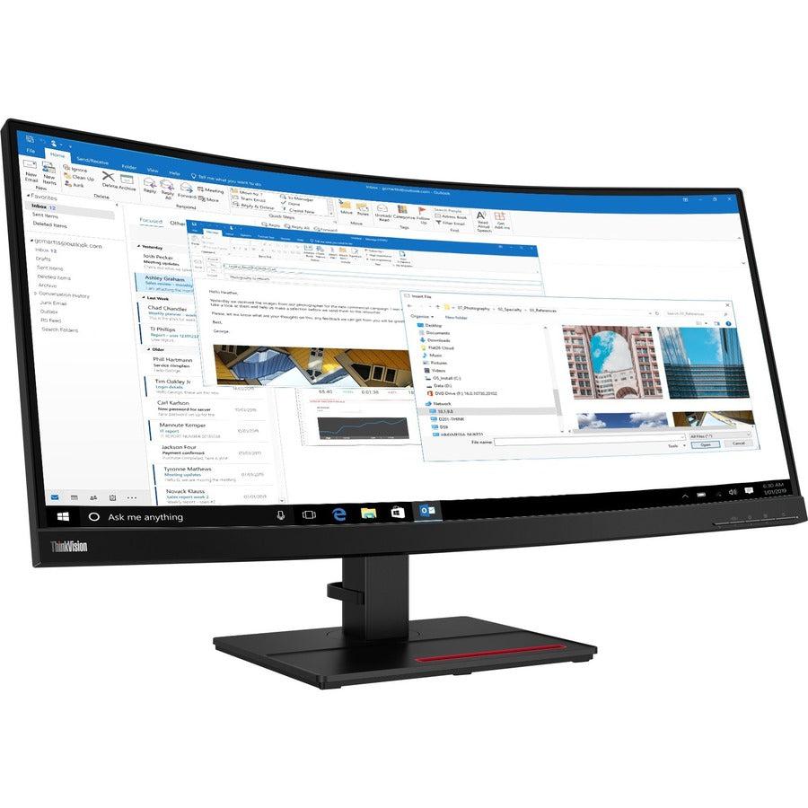 Lenovo Thinkvision T34W-20 86.4 Cm (34") 3440 X 1440 Pixels Ultrawide Quad Hd Led Black
