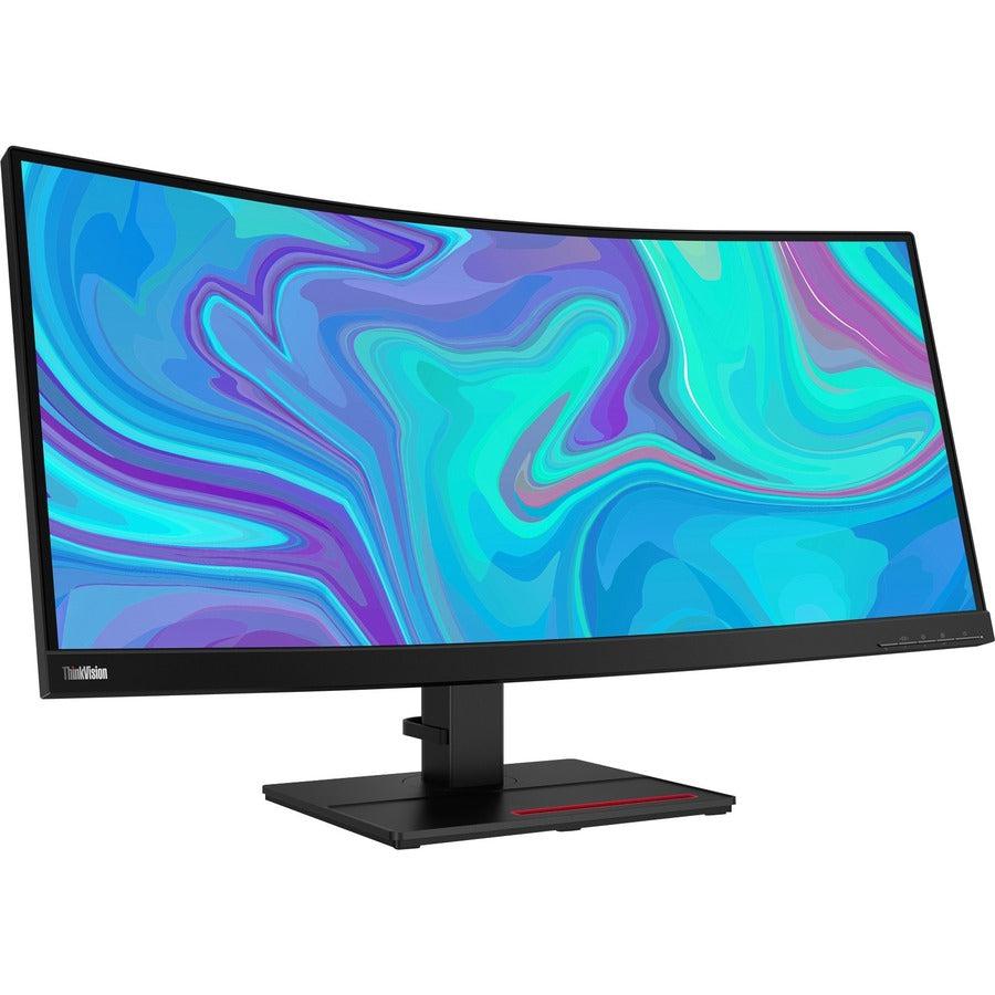 Lenovo Thinkvision T34W-20 86.4 Cm (34") 3440 X 1440 Pixels Ultrawide Quad Hd Led Black