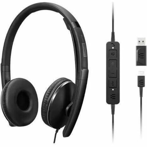 Lenovo Wired ANC Headset Gen 2 (Teams) - Stereo - USB Type C - Wired - 2.2 Kilo Ohm - 20