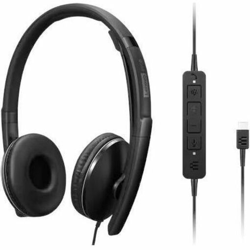 Lenovo Wired ANC Headset Gen 2 (Teams) - Stereo - USB Type C - Wired - 2.2 Kilo Ohm - 20