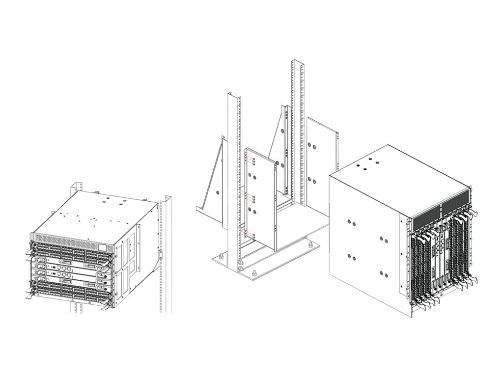 Lenovo mid-mount - Rack mounting kit - for ThinkSystem DB800D 32Gb SAN Director