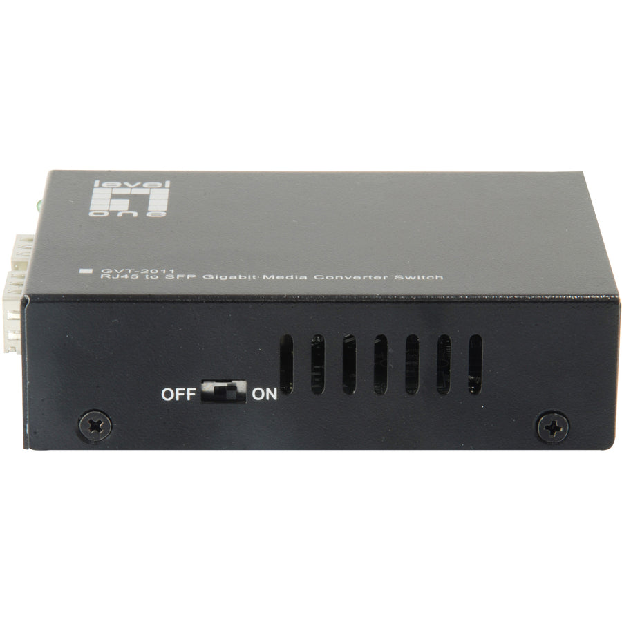 Levelone Rj45 To Sfp Gigabit Media Converter Switch, 2 X Sfp, 1 X Rj45