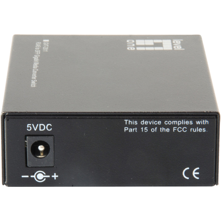 Levelone Rj45 To Sfp Gigabit Media Converter Switch, 2 X Sfp, 1 X Rj45
