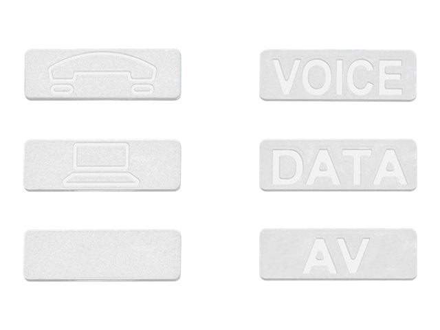 Leviton Atlas-X1 Bulk Icons - Identification icon insert - white (pack of 72)