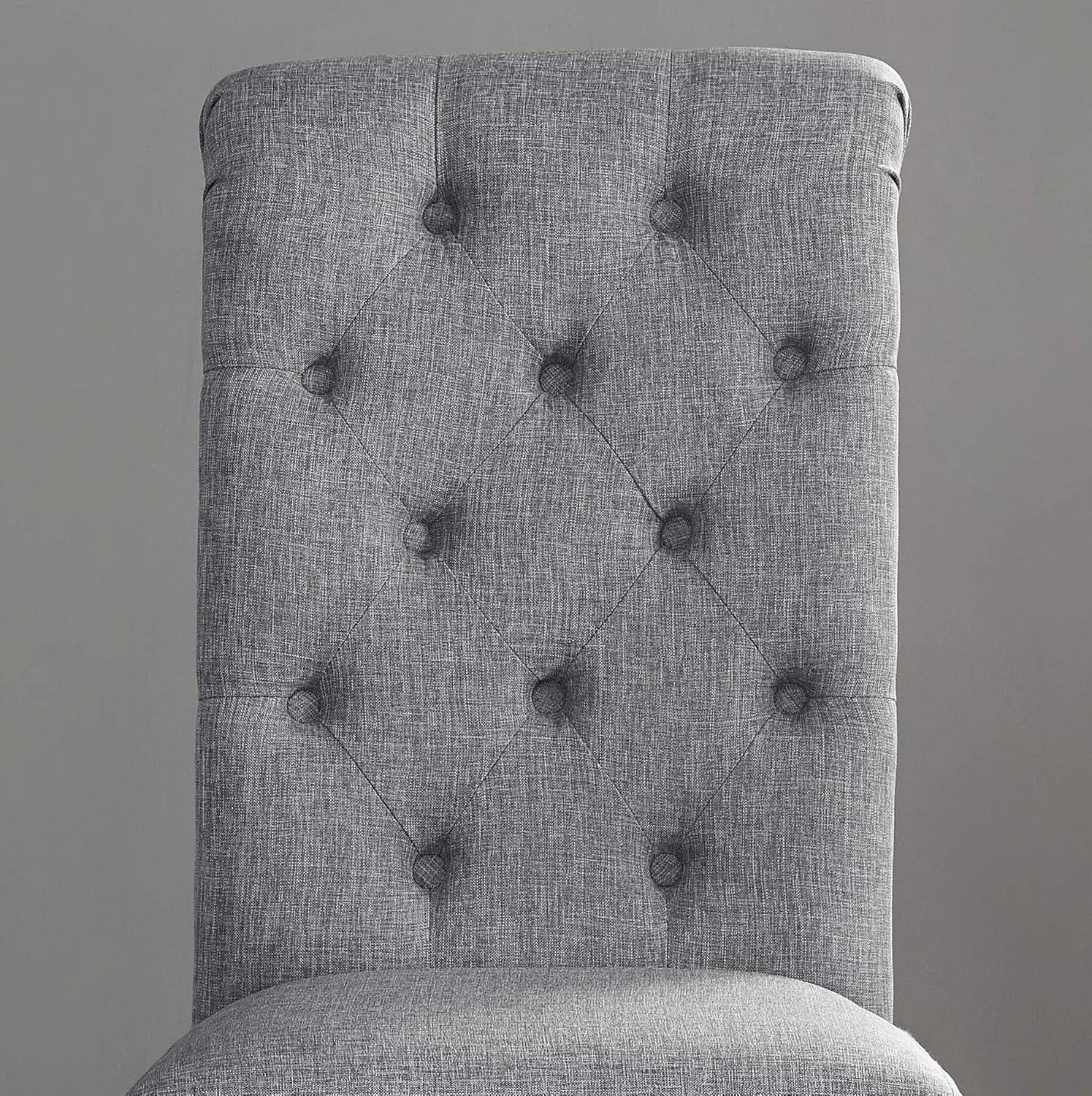 Leviton Gray Solid Wood Tufted Dining Chair Set Of 2