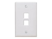 Leviton QuickPort Single-Gang - Mounting plate - gray - 2 ports