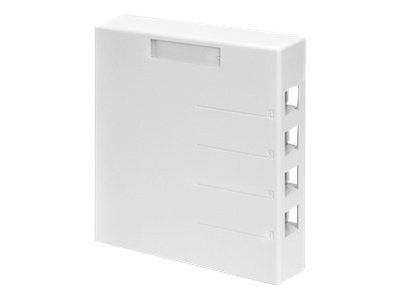 Leviton QuickPort Surface Mount Housing for Shielded Connectors - Modular insert housing - white - 4 ports