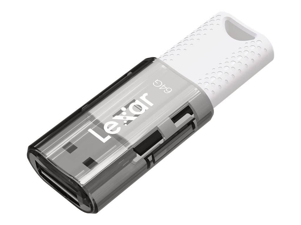 Lexar JumpDrive S60 - USB flash drive - 64 GB - USB 2.0 - black LJDS060064G-BNBNU