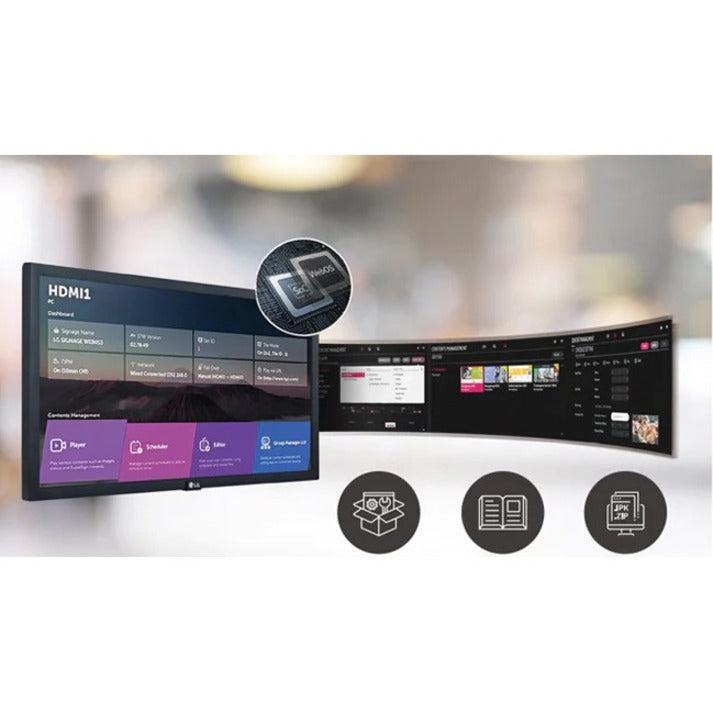 Lg 22Sm3G-B Signage Display Digital Signage Flat Panel 54.6 Cm (21.5") Ips Wi-Fi 250 Cd/M² Full Hd Black Built-In Processor 16/7