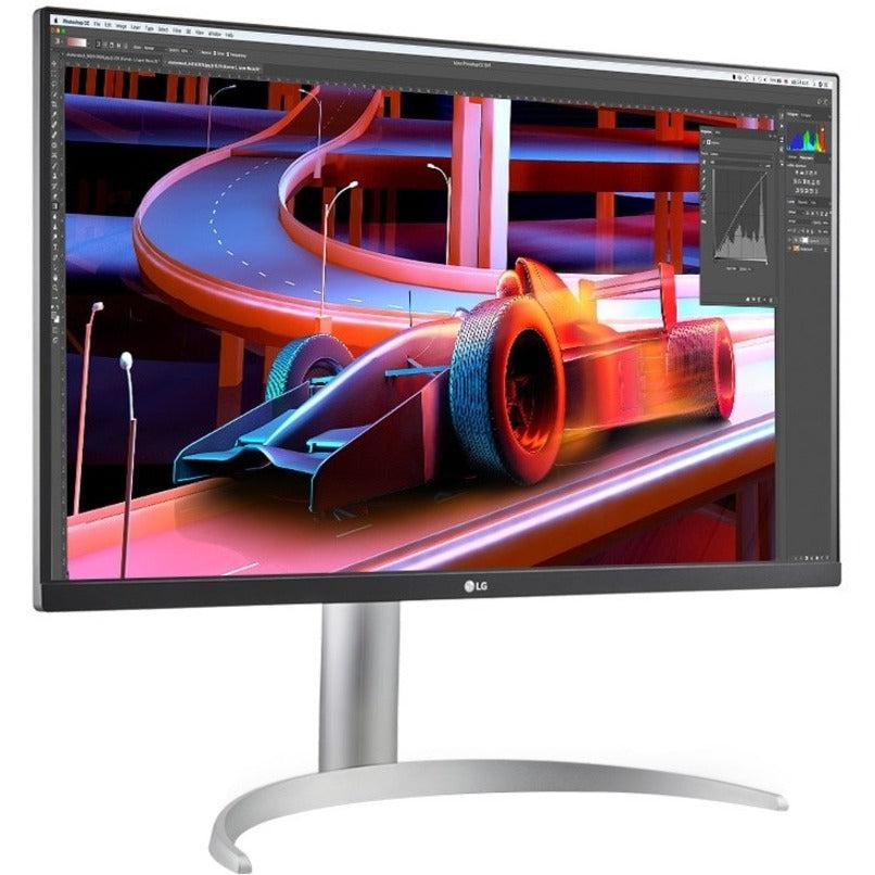 Lg 27Bp85Un-W 27" 4K Uhd Edge Led Gaming Lcd Monitor - 16:9 - Silver, Black, White