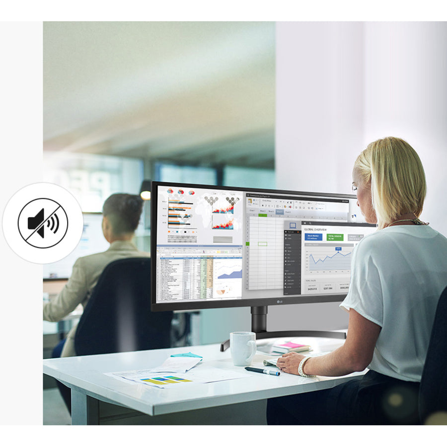 Lg 34Cn650N-6A All-In-One Pc/Workstation 86.4 Cm (34") 2560 X 1080 Pixels Intel® Celeron® 4 Gb Ddr4-Sdram 16 Gb Emmc All-In-One Thin Client Wi-Fi 5 (802.11Ac) Black