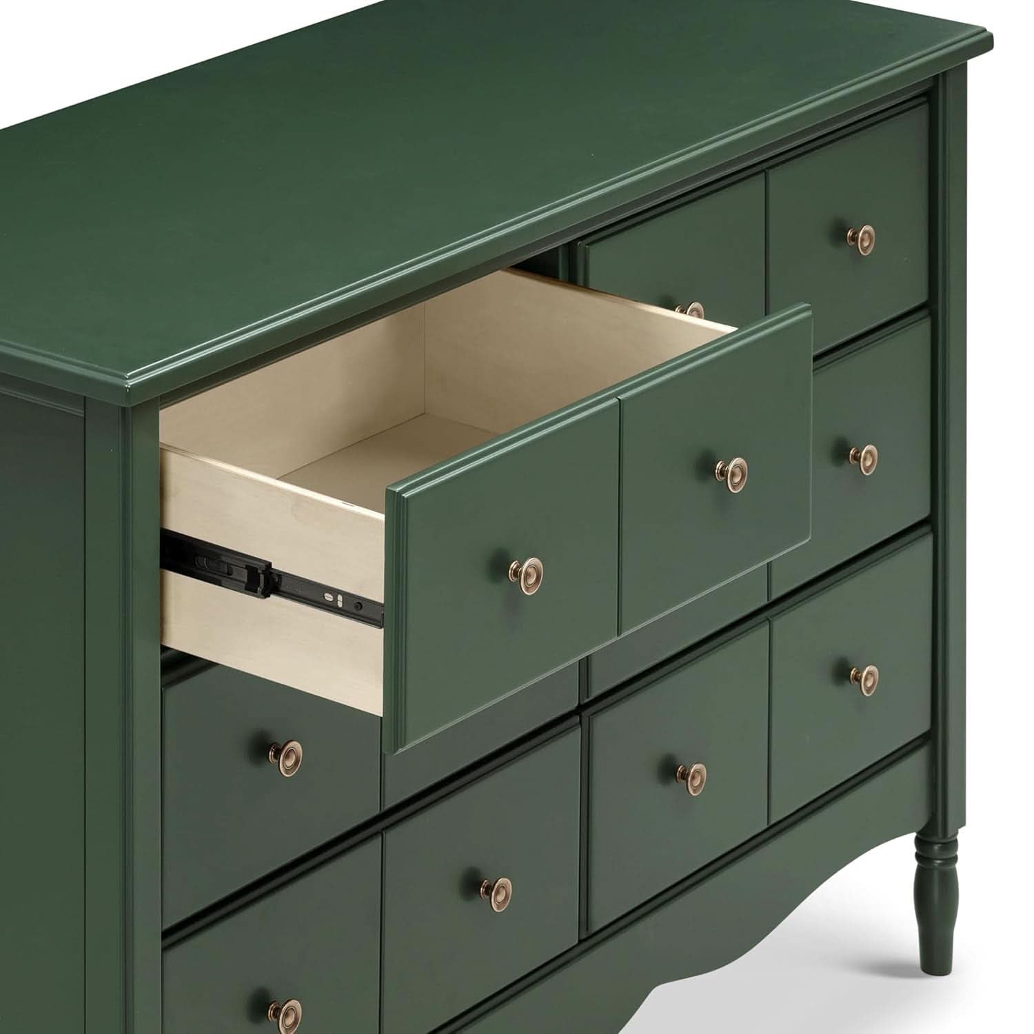 Liberty Forest Green Six Drawer Dresser With Knobs